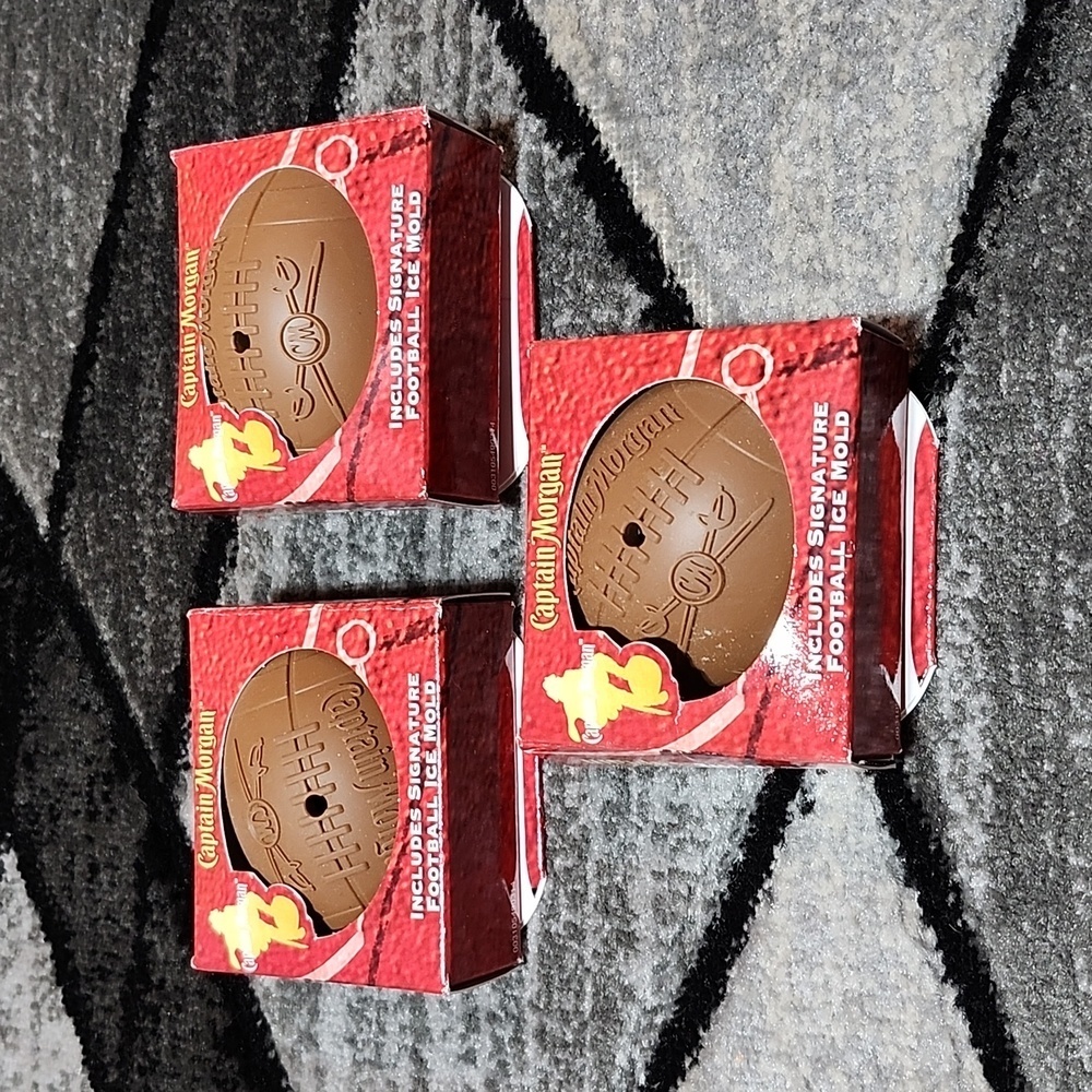 CAPTAIN MORGAN SIGNATURE FOOTBALL ICE MOLDS SET-OF-3